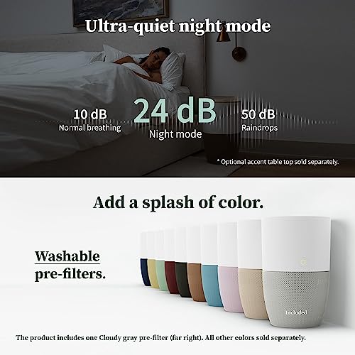 Dupray Bloom™ Air Purifier for Large Rooms with Planter or Custom Accent Table Design | For Home, Bedroom, Office, Dust