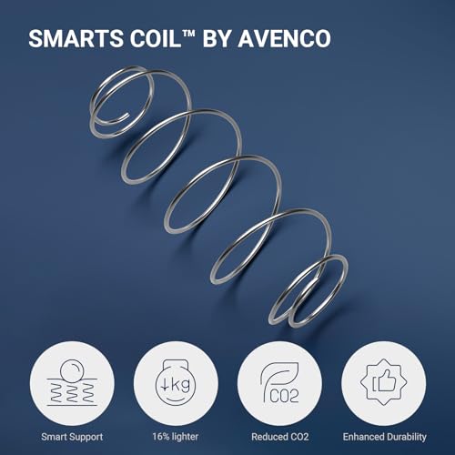 Avenco King Mattress, 12 Inch Medium Firm King Size Mattress in a Box, Hybrid Mattresses with Smarts™ Coil Pocket Springs for Motion Isolation