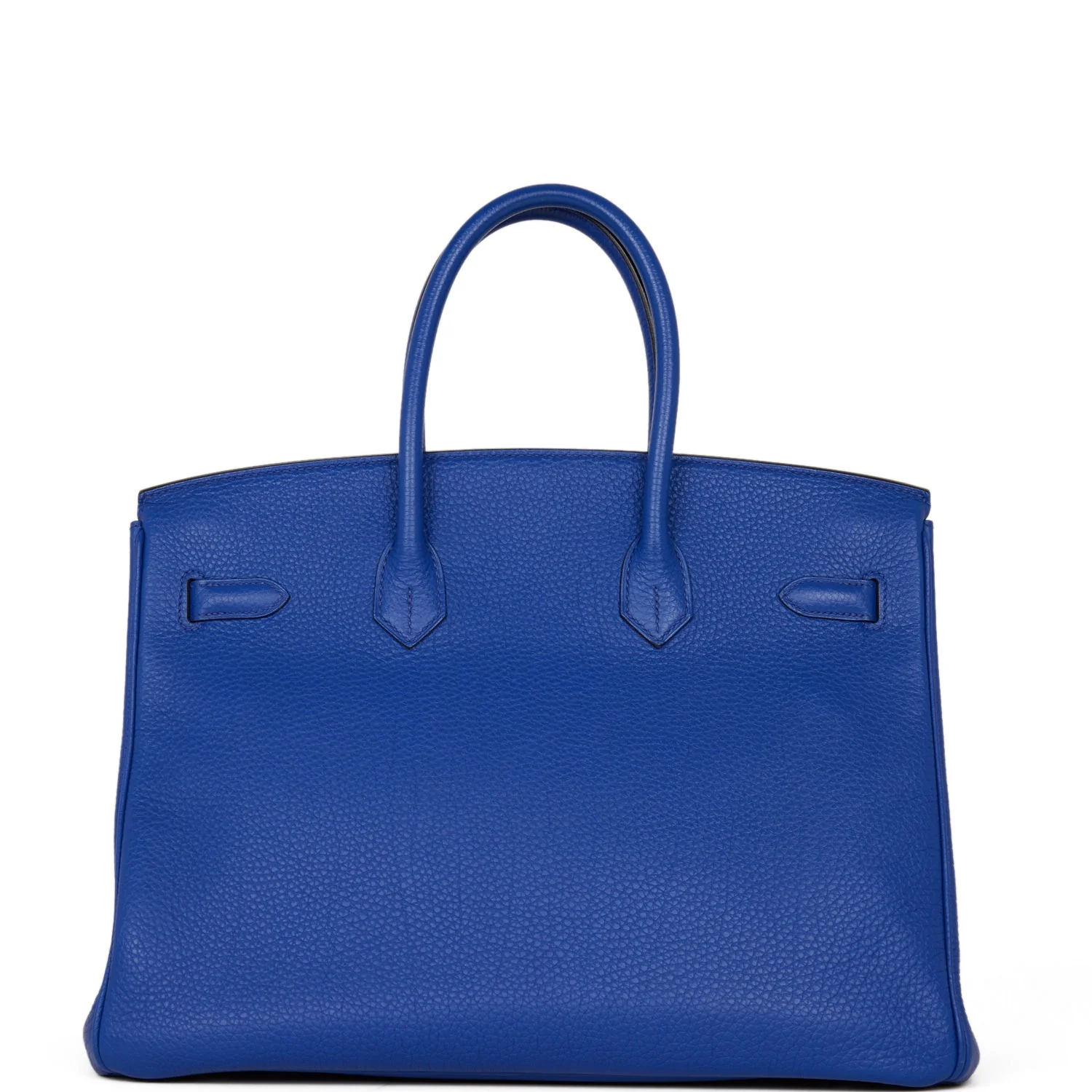 Pre-owned Hermes Birkin 35 Bleu Electric Togo Palladium Hardware