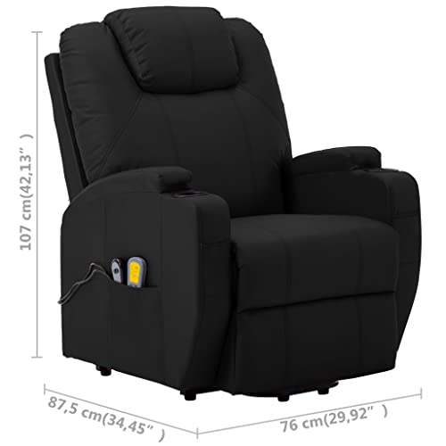 vidaXL Electric Power Lift Massage Chair with Manual Recline, 6-Point Vibration Massage