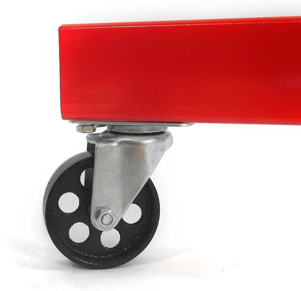 Stark 2 Ton Engine Hoist Stand Cherry Picker Ship Crane Folding Lift Garage Workshop Auto Repair Foldable Stand, Red