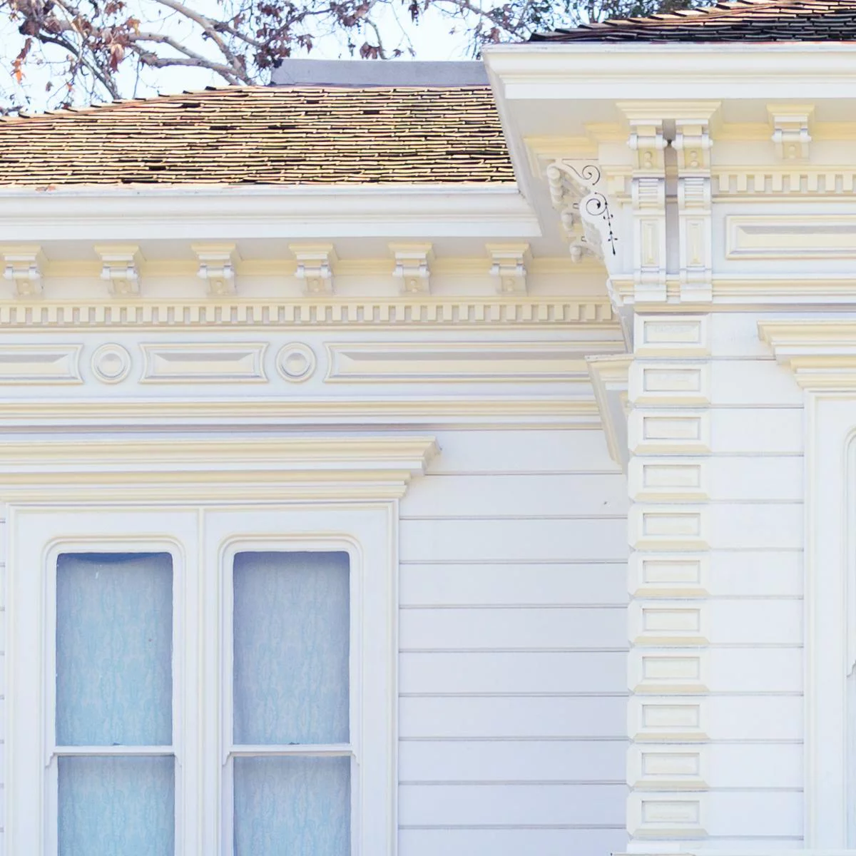 5"H x 1"P x 93 3/8"L Fayetteville Architectural Grade PVC Dentil Trim w/Backplate - Curated Treasures Market