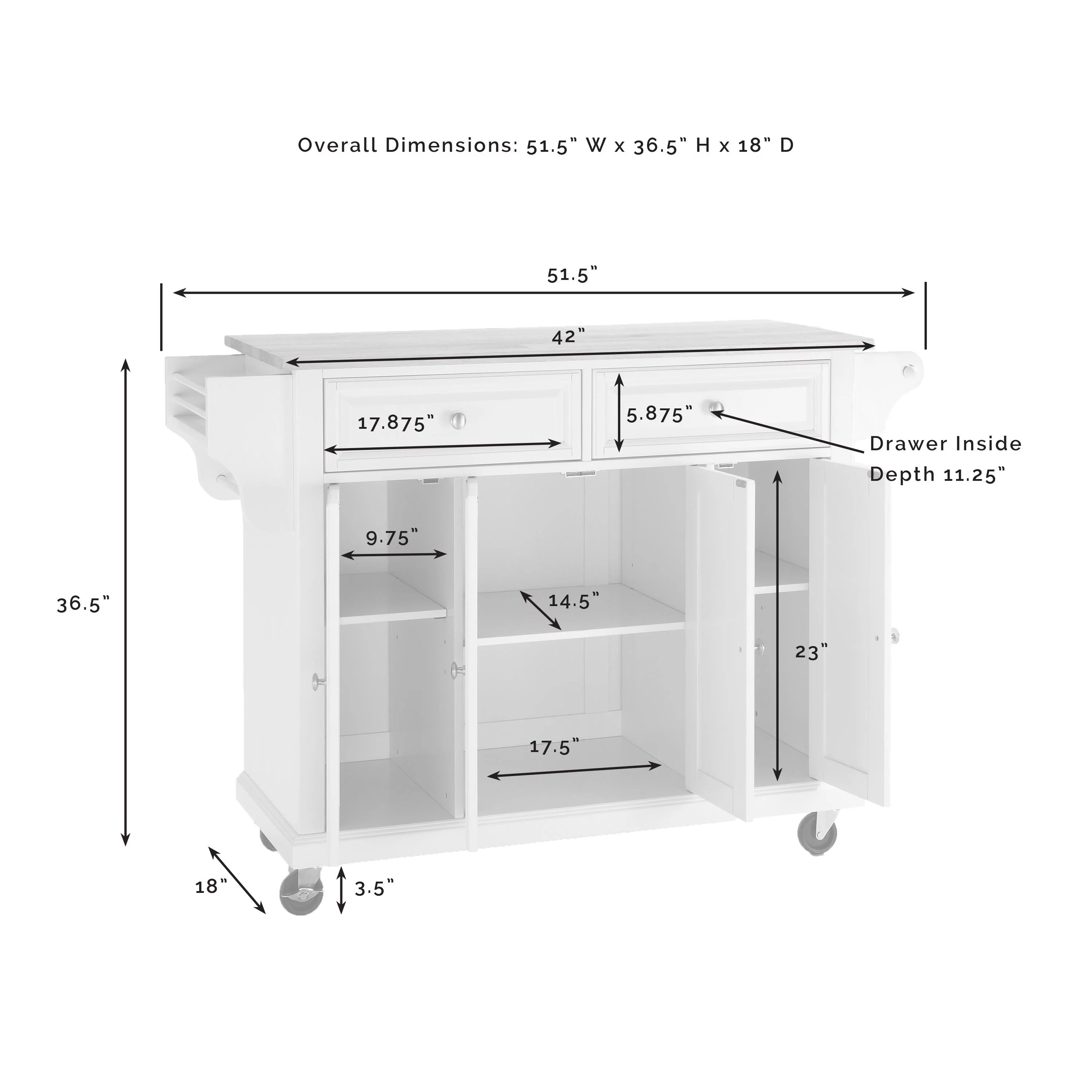 Crosley Furniture Wood Granite Top Kitchen Cart in Cherry/Gray