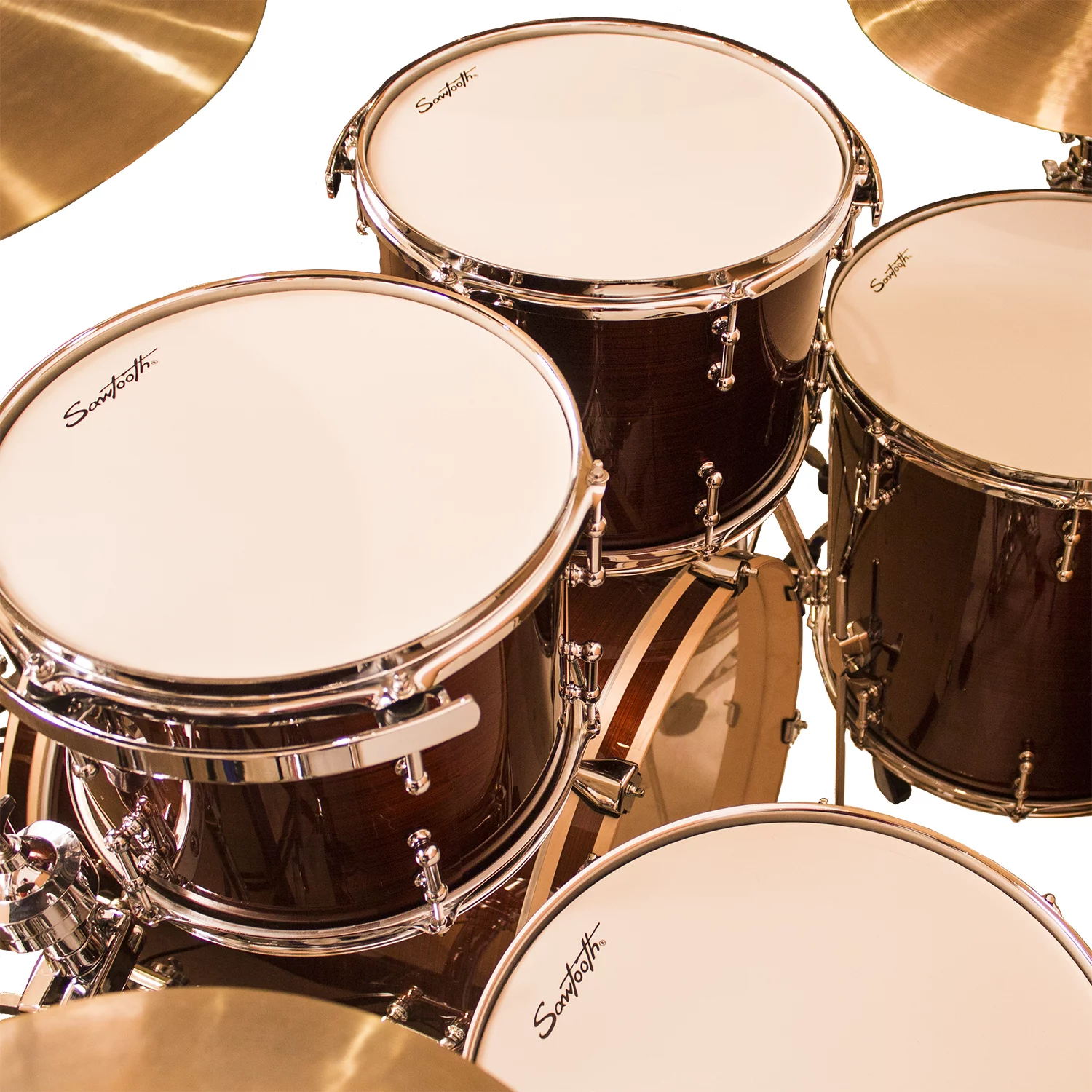 Sawtooth Command Series 5-Piece Drum Shell Pack with 22" Bass Drum, Red Streak - Curated Treasures Market