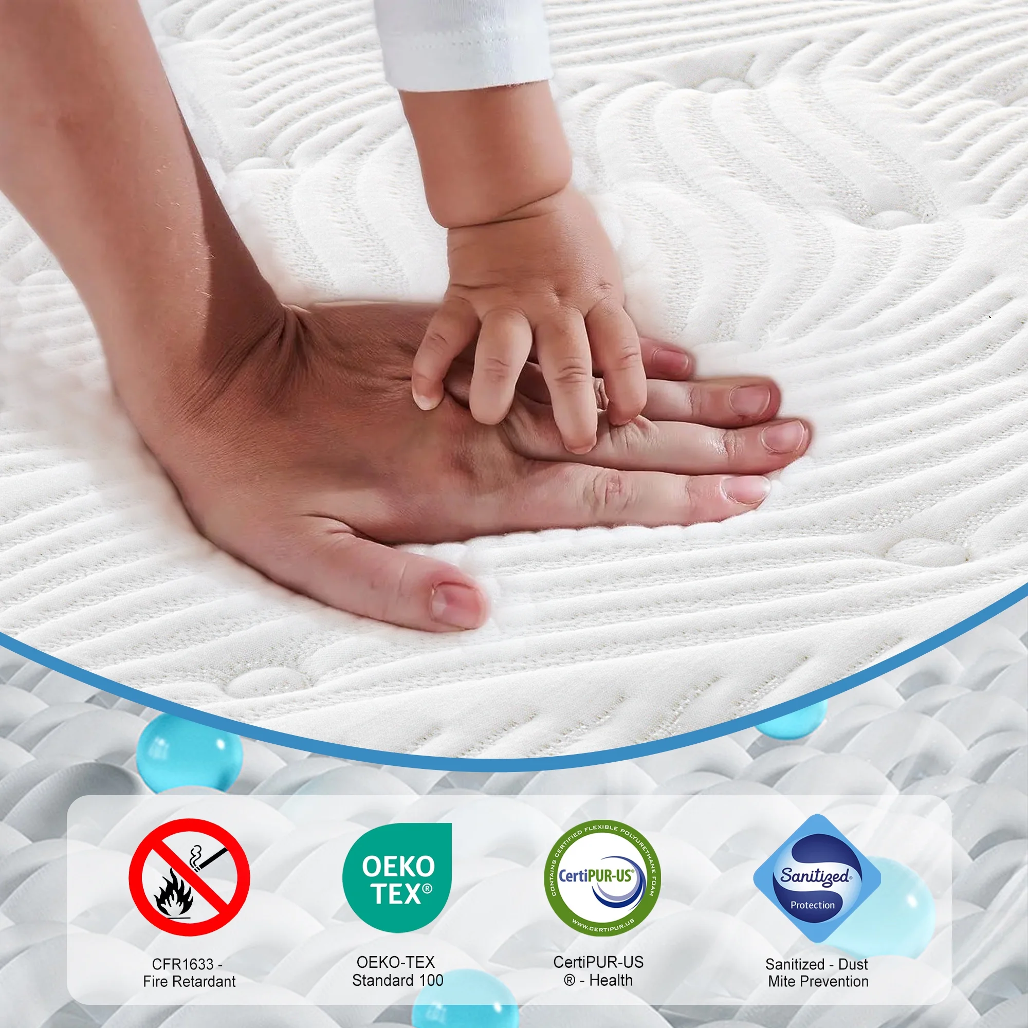10 Inch Queen Mattress with Pillows, 4 Sizes Gel Memory Foam Mattress Bed in a Box Medium Firm Hybrid Mattress CertiPUR-US Certified 10-year Warranty