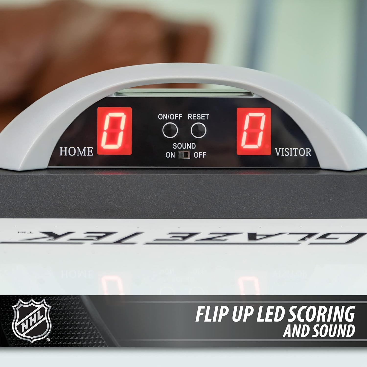 EastPoint Sports NHL 72” Air Attack Air Hockey Table with LED Scoring System – Perfect for Family Game Room, Adult rec Room, basements, Man cave