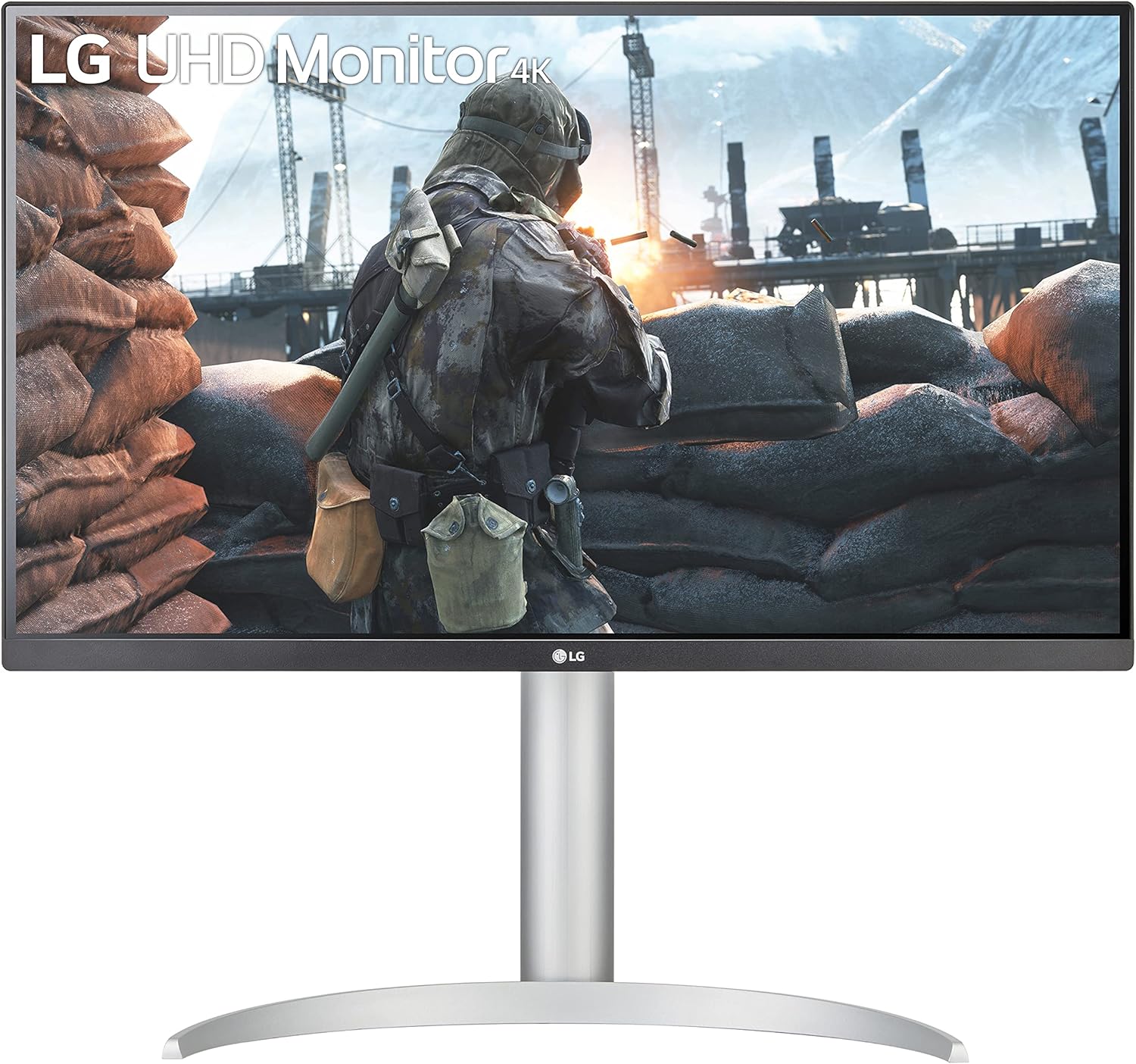 LG 27UP850-W Monitor 27” UHD (3840 x 2160) IPS Display, VESA DisplayHDR 400, DCI-P3 95% Color Gamut, USB-C,3-Side Virtually Borderless Display