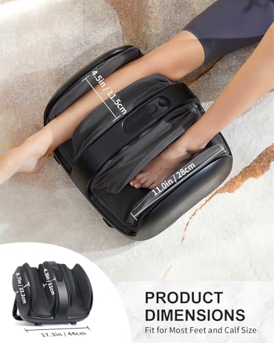Nekteck Foot Shiatsu Massager for Circulation and Pain Relief, Smart Electric Massage Machine with Heat, Deep Kneading, Vibration