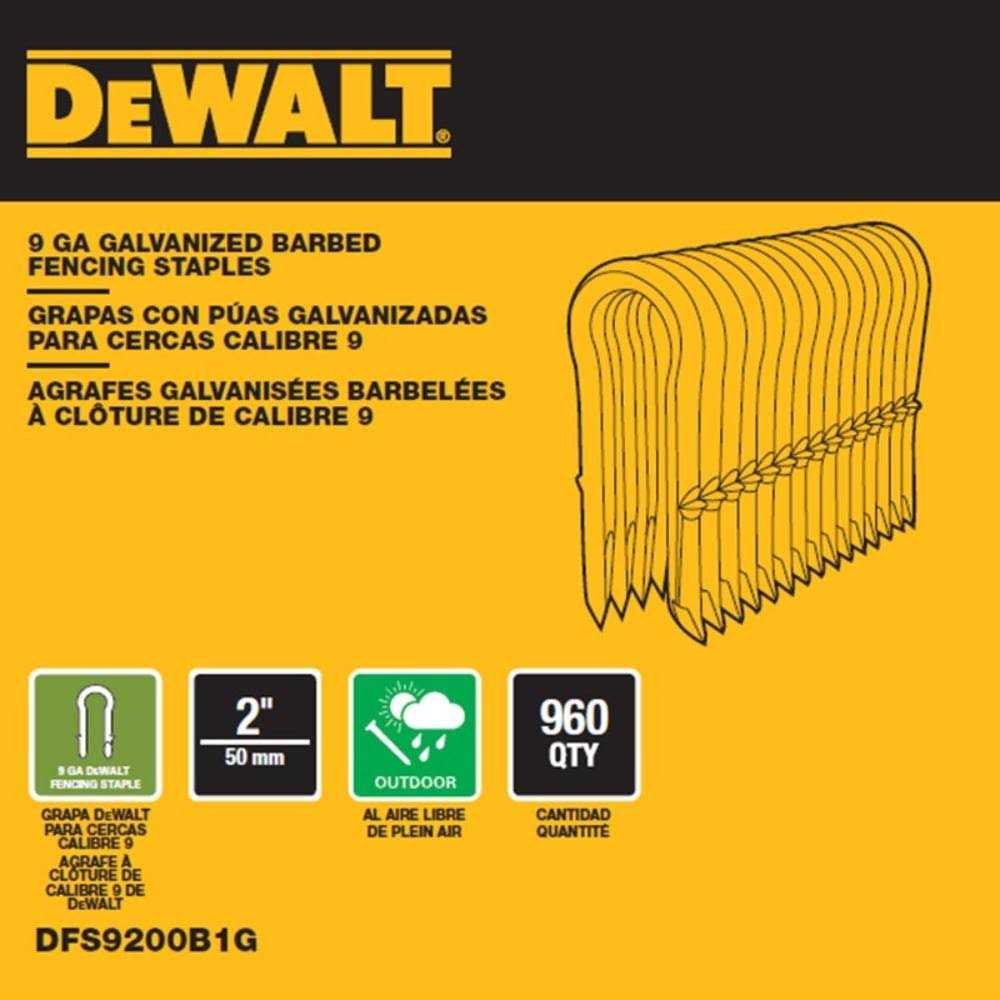 DeWalt 9 GA Galvanized Barbed Fencing Staples DFS9200B1G - Shop Hardware Tools Online Store