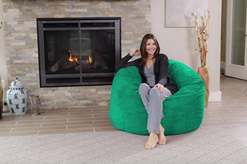 Chill Sack Bean Bag Chair - 5' Giant Memory Foam Lounge Chair with Soft Microfiber Cover – Cozy Furniture for Living Room, Dorm
