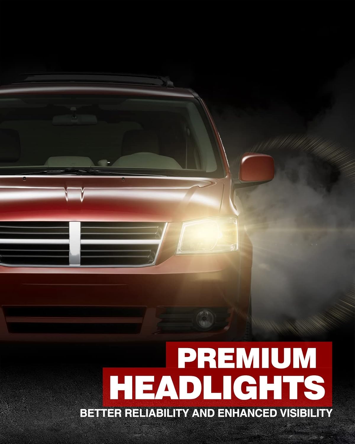 Torchbeam Headlight Assembly for 2008-2010 Caravan Headlights Chrome Housing Amber Reflector Clear Lens Passenger and Driver Side
