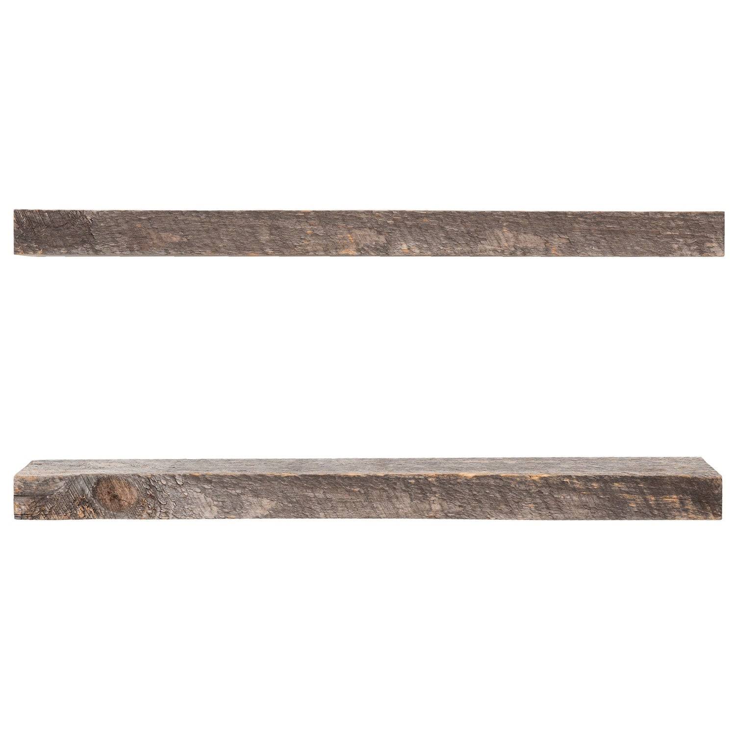 Floating Shelves Rustic Wood Wall Shelf USA Handmade Set of 2 - 36x22 x 5.5x22 - Special Walnut