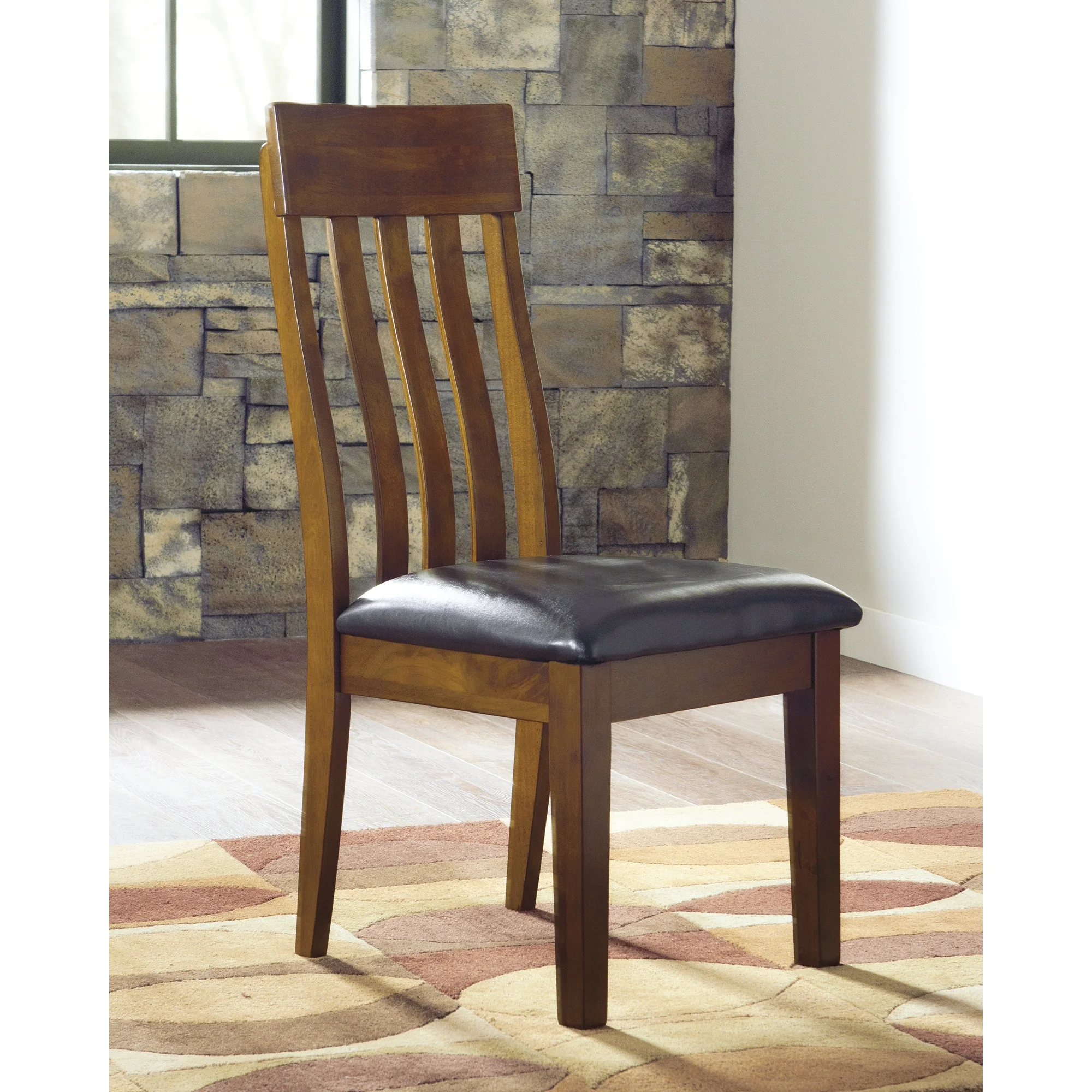 Signature Design by Ashley Ralene Rake Back Dining Room Chair, Set of 2, Brown