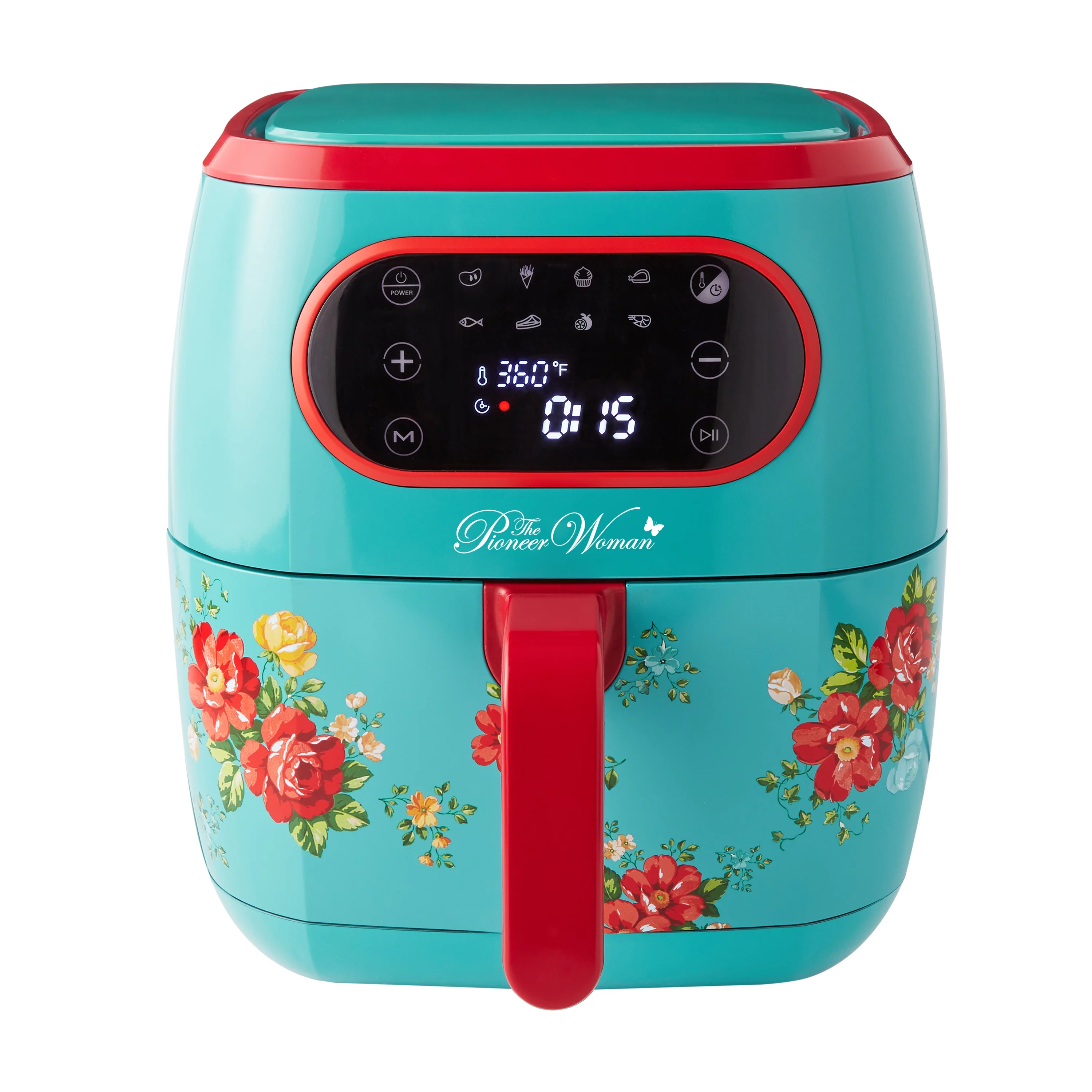 The Pioneer Woman Vintage Floral 6.3 Quart Air Fryer with LED Screen, 13.46, New