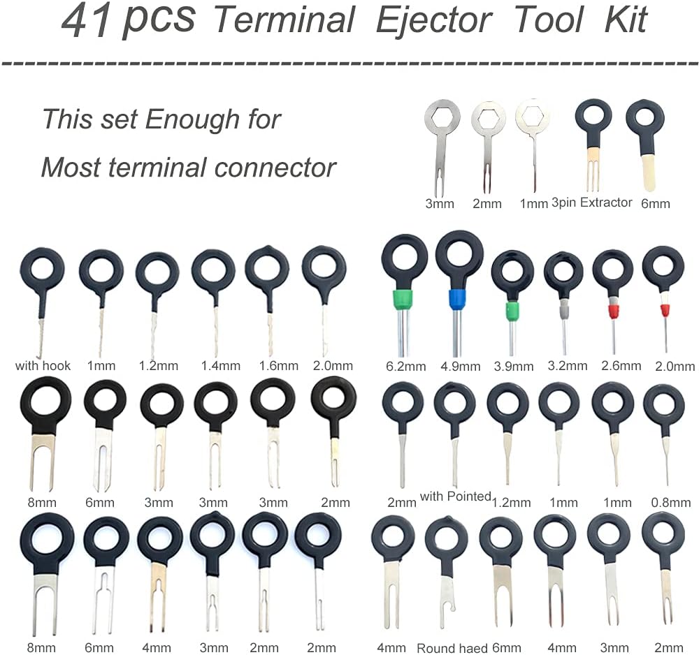 42 Pcs Terminal Ejector kit with Wire Cutter, Maerd Electrical Pin Removal Tool Kit for Car