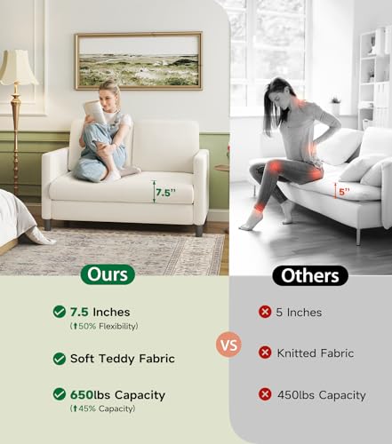 Sofa Accent Chair, 33" Reading Chair for Bedroom, Tool-Free Setup Living Room Accent Chairs, Comfy Arm Chairs Living Room, All-Wood Reading Nook