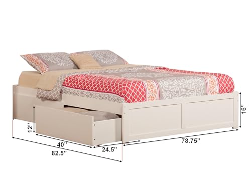 AFI Concord Platform Bed with Footboard & Storage Drawers