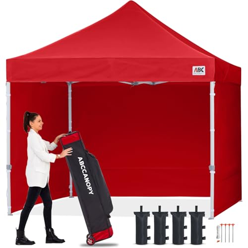 ABCCANOPY Easy Pop Up Canopy Tent with Sidewalls 10x10 Commercial -Series, White