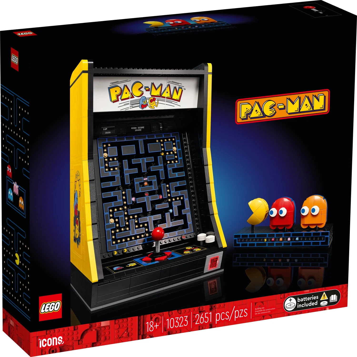 LEGO Icons PAC-MAN Arcade Building Kit, Buildable Model of a Classic Video Game