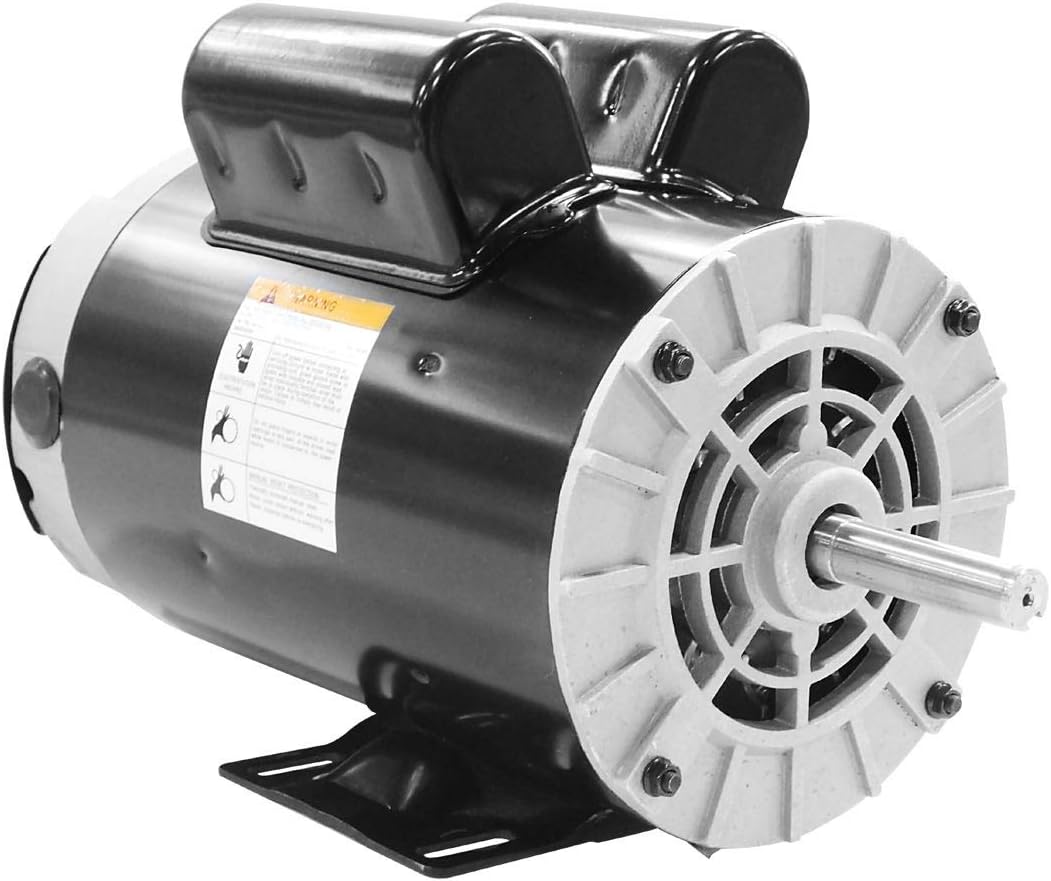198E,New 2 HP SPL Compressor Duty Electric Motor, 3450 RPM, 56 Frame, 5/8" Shaft Diameter,120/240 Volt