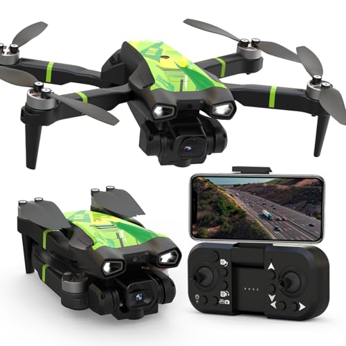 M18LCD Drone with 1080P Camera 45&deg; Adjustable Lens Brushless Motor Rechargeable LCD Remote Foldable RC Quadcopter for Beginners