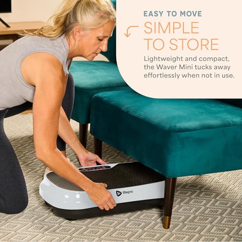 LifePro Waver Mini Vibration Plate Exercise Machine – Portable Full Body Vibration Platform for Home & Travel Workouts, Weight Loss
