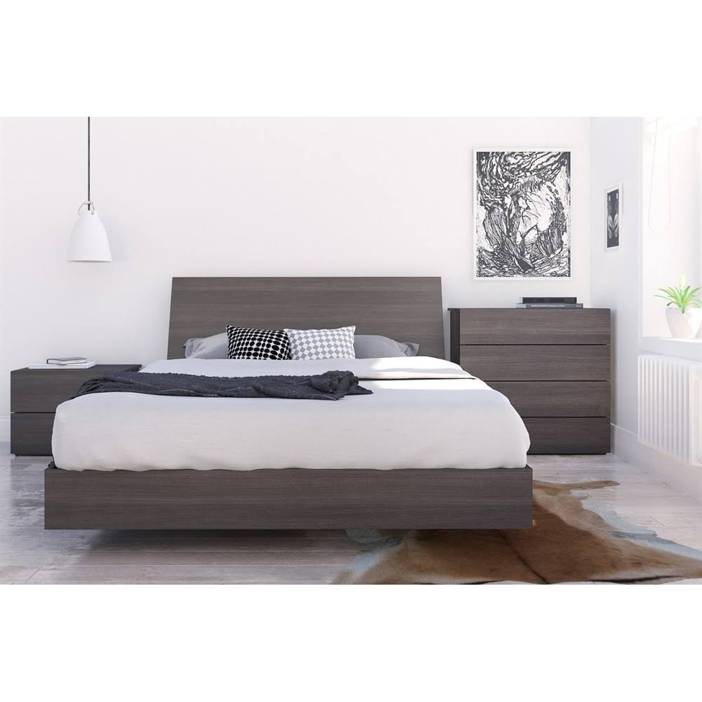 Nexera Jet Set 4 Piece Queen Size Bedroom Set, Ebony