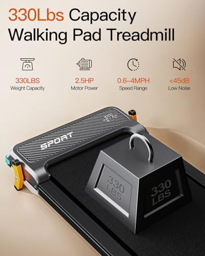 FUNRAY Versatile Walking Pad Treadmill with Incline - Dual-Sided Under Desk Treadmill with Foot Massage