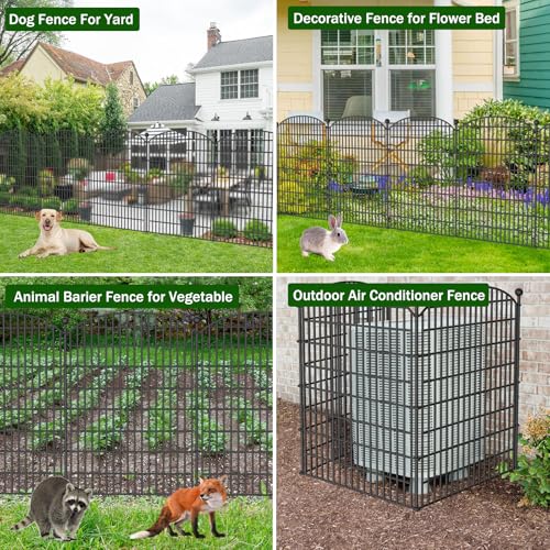 10 Panels No Dig Decorative Garden Fence - 40 in (H) x 23.6 ft (L)