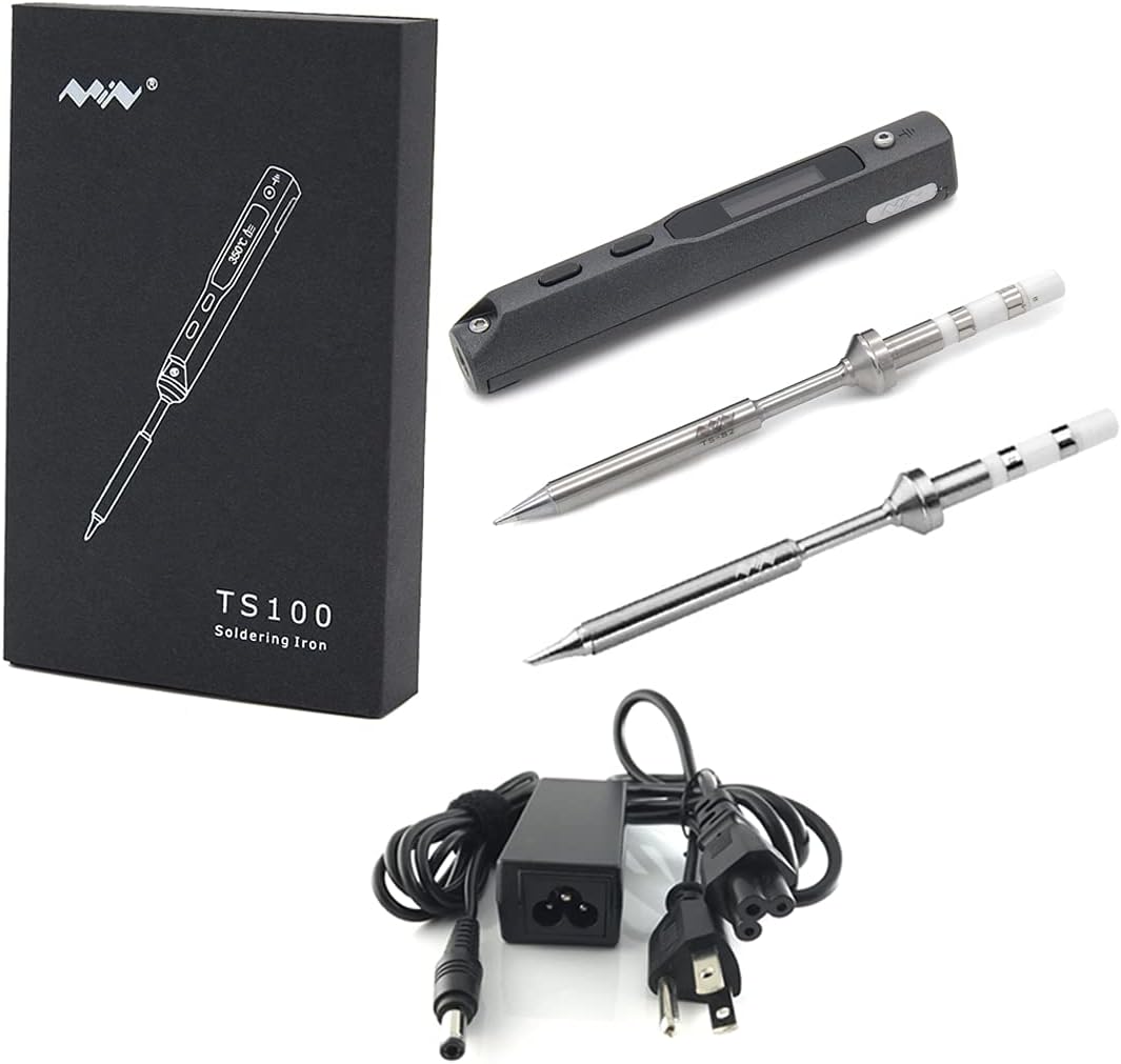 YKEY PD Power Supply Blue TS100 Portable Micro Digital Electronics Soldering Iron Station Kit Adjustable Temperature OLED Programmable Welding Tool