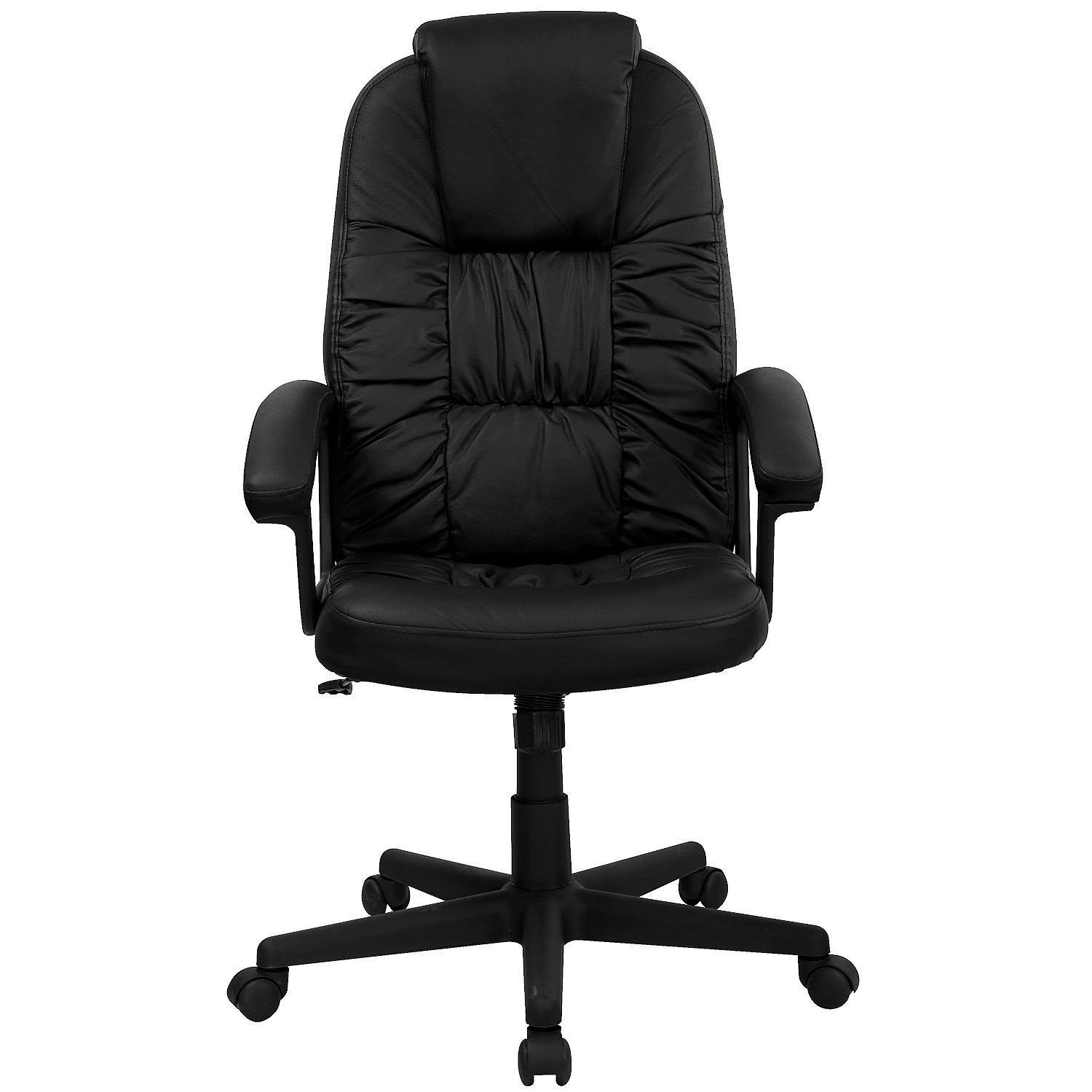Lancaster Home Leather High Back Black Executive Office Chair
