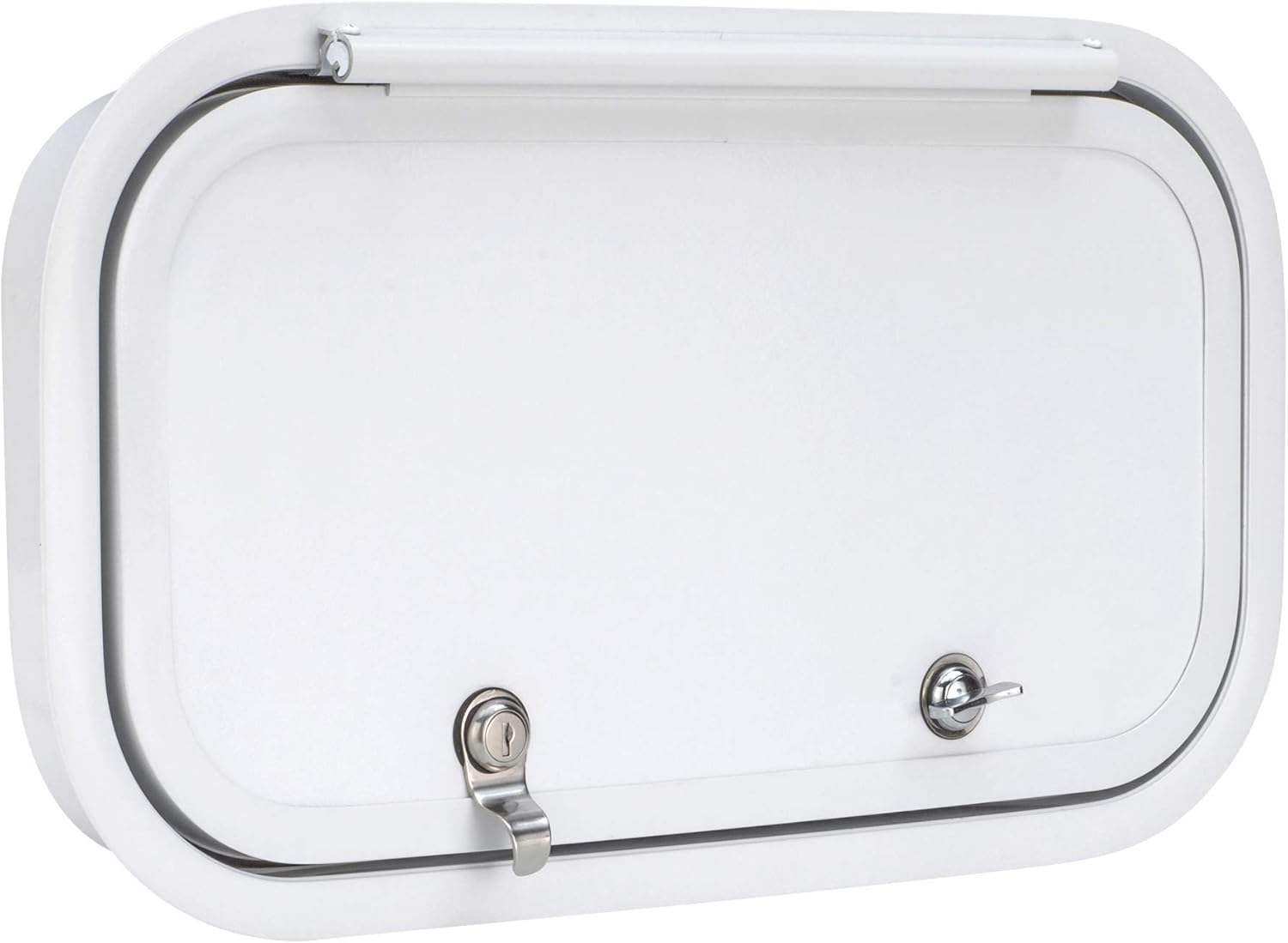 RecPro RV Baggage Door 18.5 Wide x 10 High with Rounded Corners for RVs| Compartment Storage Doors with Top Hinge for Campers | Trailer Compartment