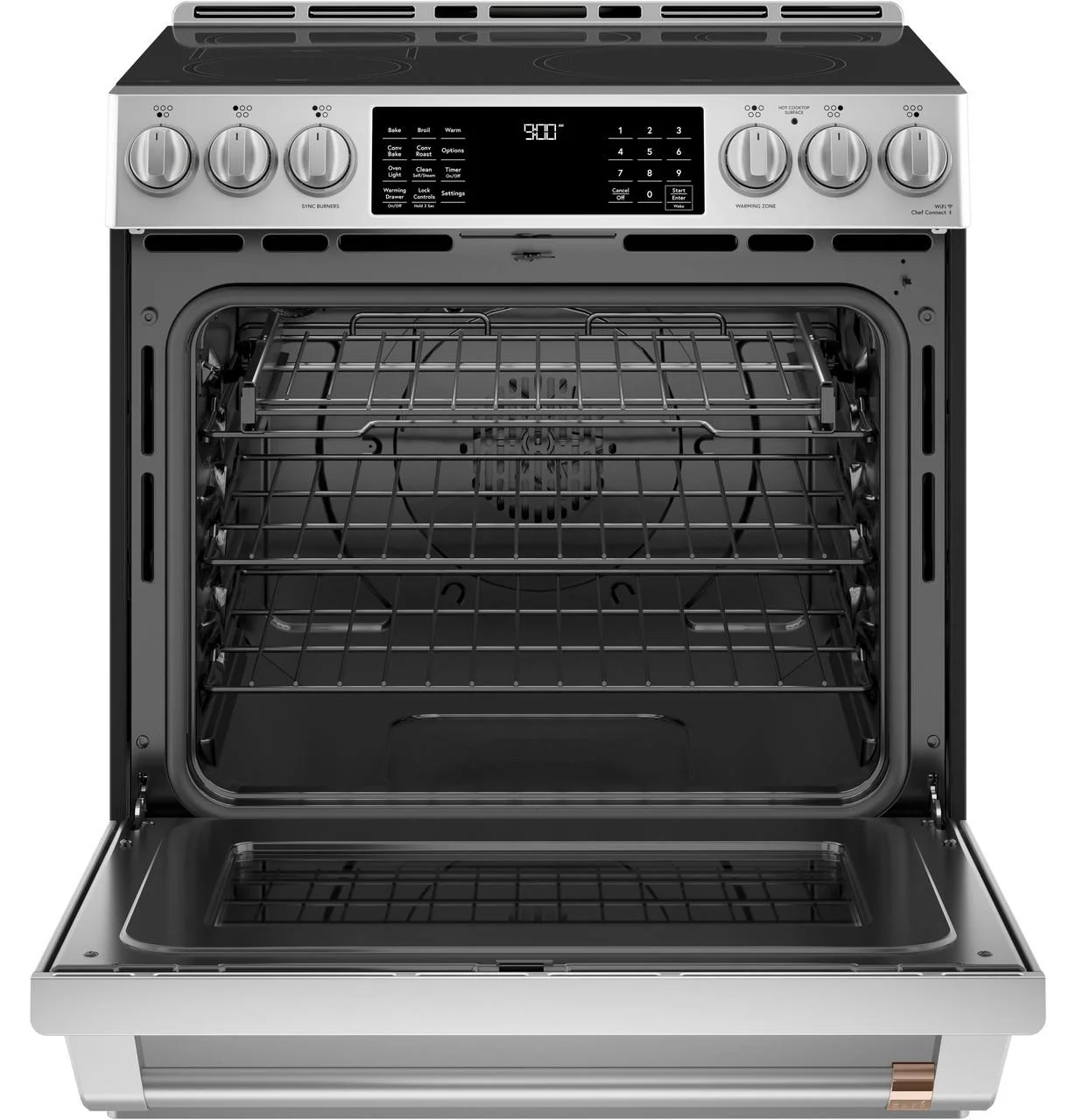 Cafe Chs900pm 30" Wide 5.7 Cu. Ft. Slide In Electric Induction Range - Stainless Steel /