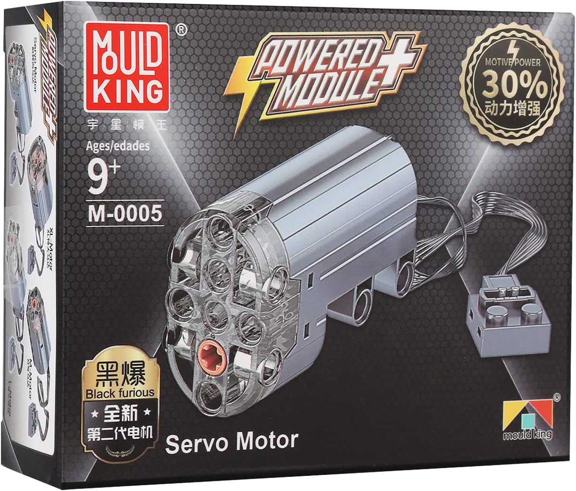 Mould King M0005 Motor Servo Power Module , Building Block Toy Car Motor Drive (1PCS,Compatible with Other Brands) Pack of 2