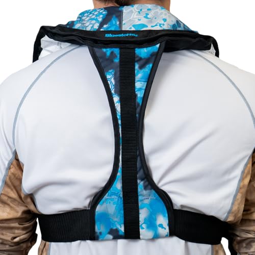 BLUESTORM Stratus 35 Inflatable Life Jacket PFD for Adults | US Coast Guard (USCG) Approved Automatic Self Inflating Life Vest Preserver with Manual