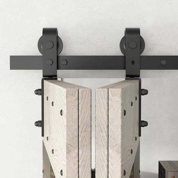 Coast Sequoia 30in./36in./60in./72in. x 84in. Embossing Pine Wood Bi-Fold Barn Door With Sliding Hardware Kit - Shop Hardware Tools Online Store