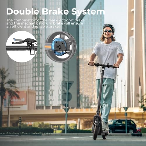 Jasion JS2/PRO Electric Scooter, 25 Miles Range, 22MPH Max Speed, 850W Peak Adult Escooter, 8.5"/10" Solid Tires Fast Folding E-Scooter