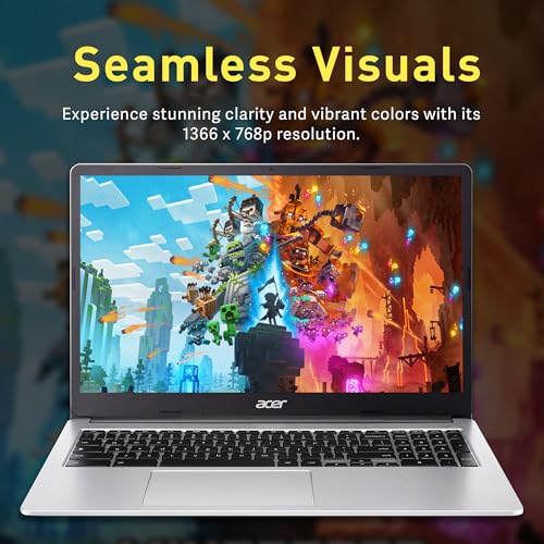 Acer Chromebook 315 Laptop | Intel Celeron N4500 | 15.6" Full HD IPS Display | Intel UHD Graphics | 4GB LPDDR4X | 64GB eMMC | Intel Wi-Fi 6 | DTS