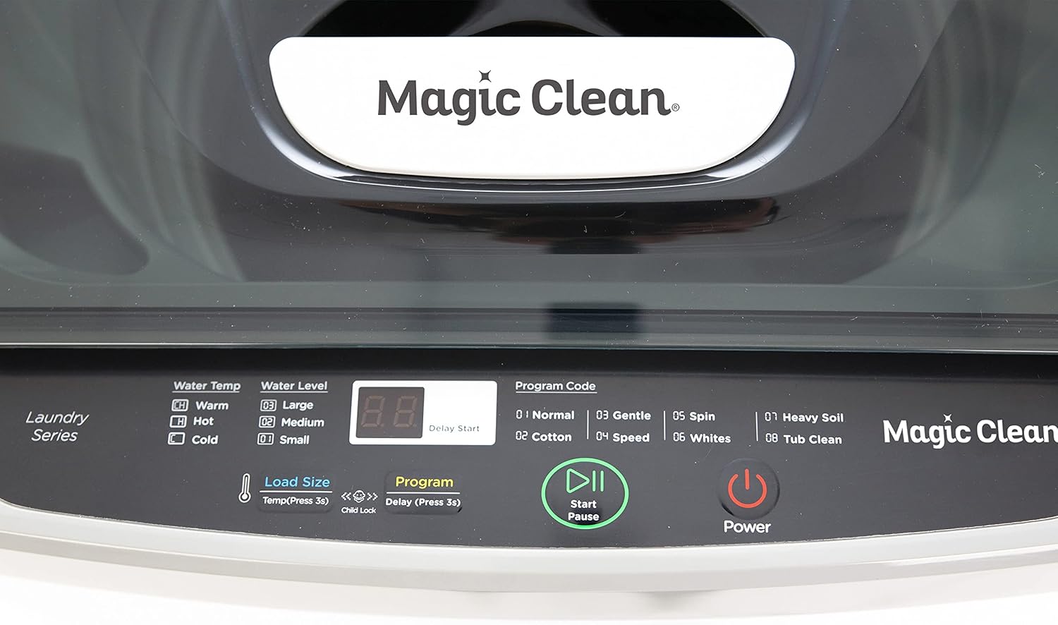 MCLW14WI Portable Washing Machine with 8 Automatic Cycles and Standard Sink/Faucet Attachment, Compact for Apartments Dorms and RVs, White
