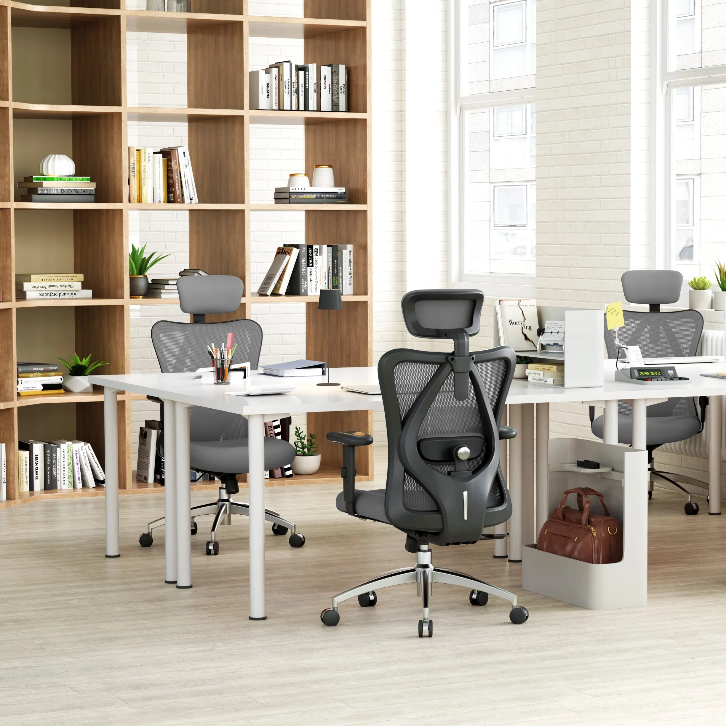 SIHOO Ergonomic Office Chair, Mesh Computer Desk Chair with Adjustable Lumbar Support, High Back chair for big and tall, Black