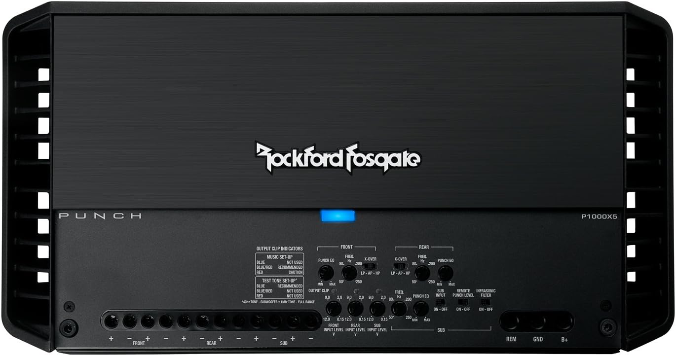 Rockford Fosgate Punch P1000X5 1000 Watt 5 Channel Amplifier