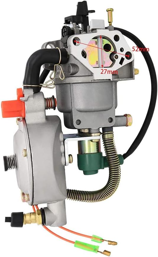 Generator Dual Fuel Carburetor Compatible with LPG CNG Conversion kit 4.5-5.5KW GX390 188F Manual Choke
