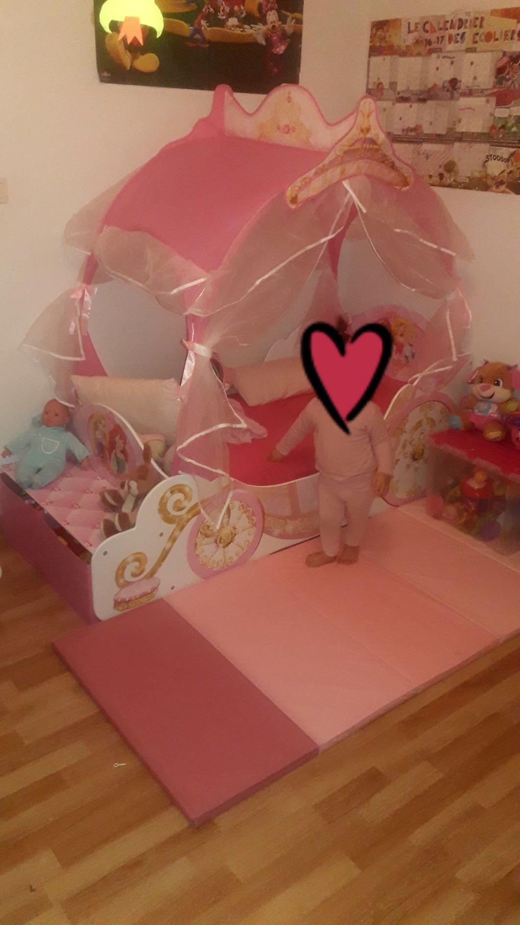 【Furniture】Princess Carriage Kids Toddler Bed by HelloHome, Pink, 160x87.5x136 cm