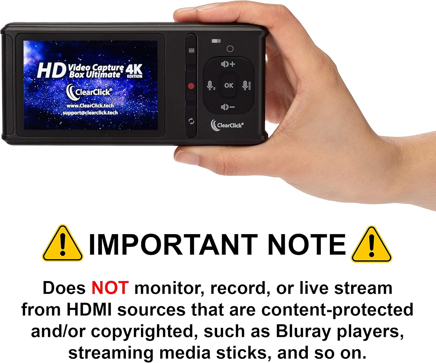 ClearClick HD Video Capture Box Ultimate (4K Edition) - Record and Stream Video from HDMI (Up to 4K30) and AV Video Sources