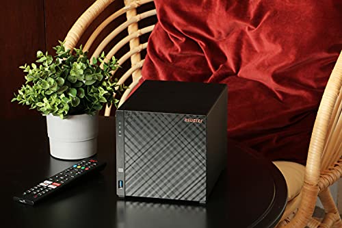 Asustor Drivestor 4 AS1104T - 4 Bay NAS, 1.4GHz Quad Core, Single 2.5GbE Port, 1GB RAM DDR4, Network Attached Storage