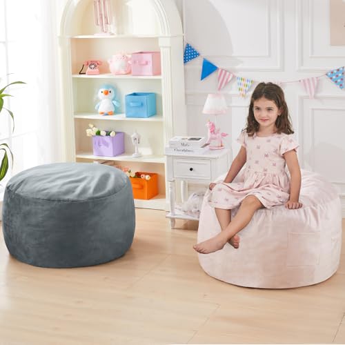 Bean Bag Chairs for Adults - Giant Bean Bag Chair Convertible Bean Bag Bed - Beanbag Chair with Micro Fiber Cover/Furniture Foam Filler