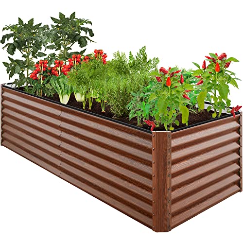 Best Choice Products 8x4x2ft Outdoor Metal Raised Garden Bed, Deep Root Planter Box for Vegetables, Flowers, Herbs