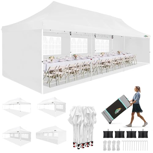 10x10 Pop Up Canopy Tent with 4 Sidewalls and Mesh Windows 2.0