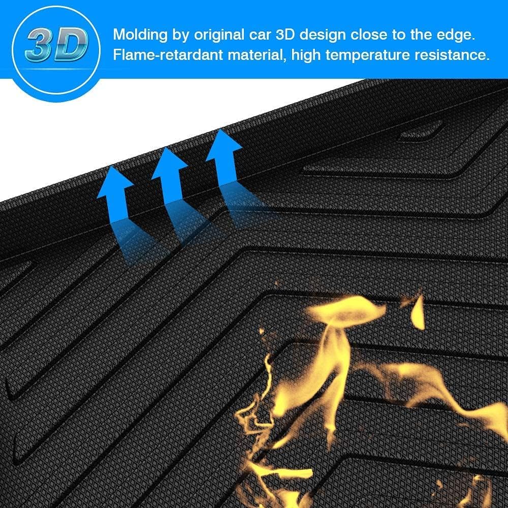 KUST Custom Fit Cargo Liner for Mazda 6 2017 2018 2019 2020 2021 Mazda6 Cargo Trunk Mat Tray All Weather Car Mats Black