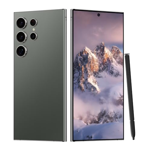 Unlocked Cell Phones C24 Ultra Smartphone Android 13 Phones 8GB+256GB/6.8" HD Screen/Dual SIM/108MP+48MP Camera/6800 mAh/Built-in Pen (Light Cyan)